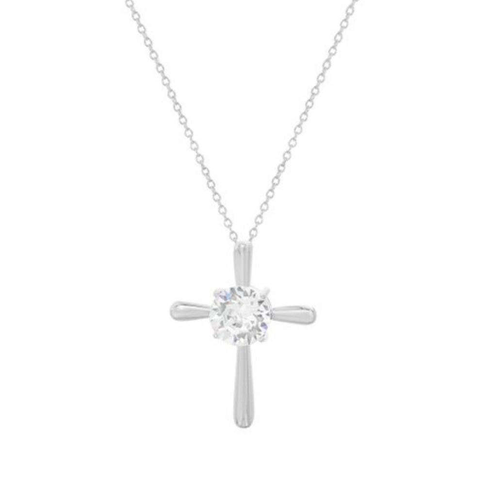 Lesa Michele Cross Pendant with Swarovski Crystal